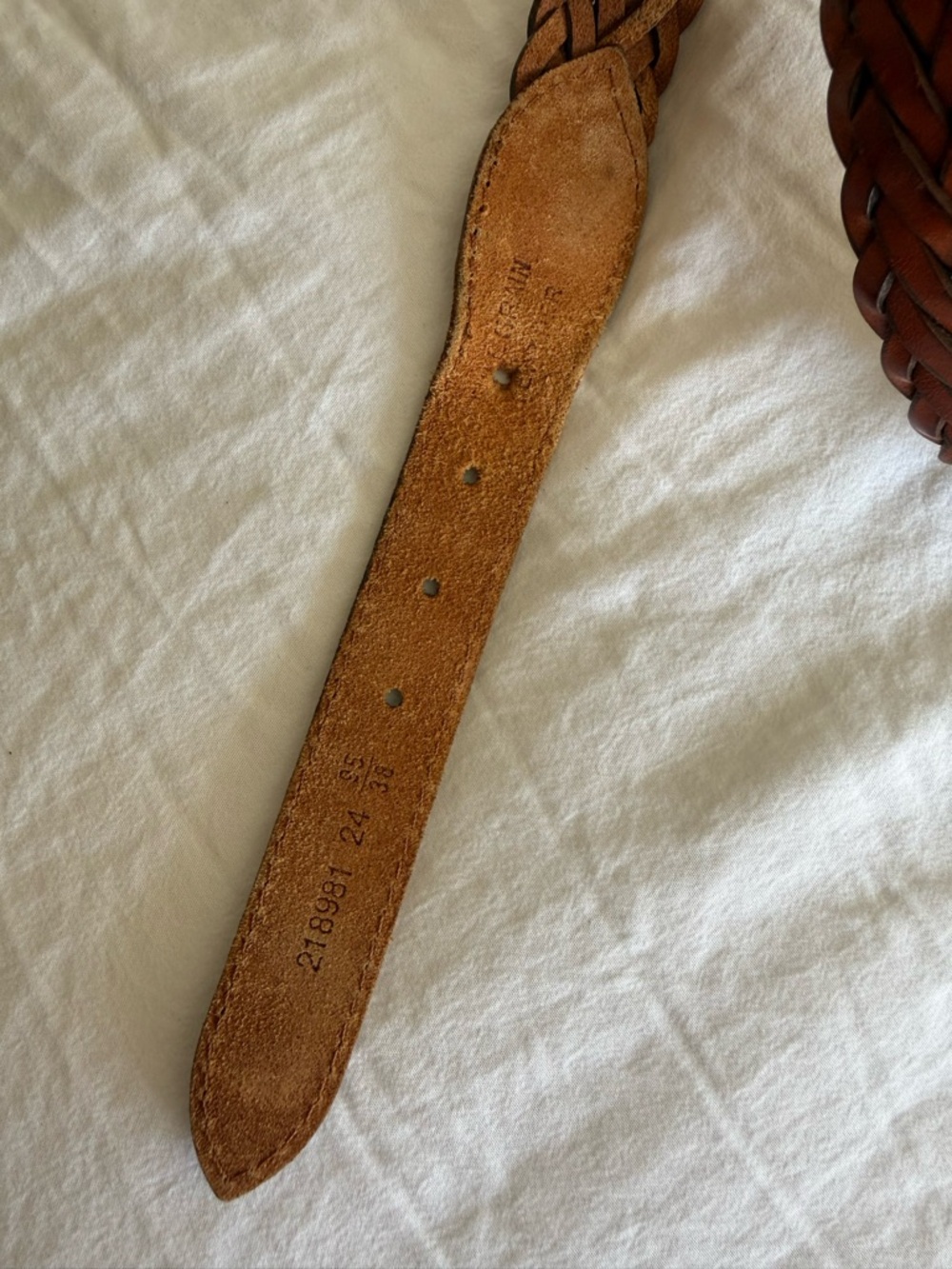 Christian Dior Vintage Braided Leather Belt - Tan and Brown - Picture 4 of 14